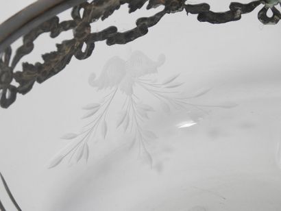 Pair of circular cut-glass wheel and stylus...