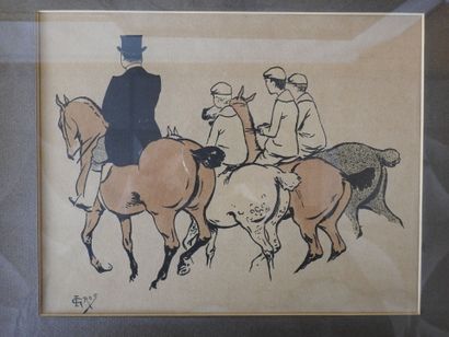 Edmond GROS (1864-1933)
Personnages à cheval...