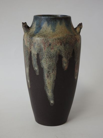 LABREC
Vase à épaulement e grès flammé à...