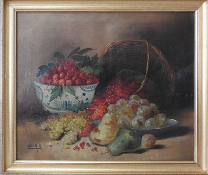 DORIA - XXeme
Nature morte aux cerises, poires...