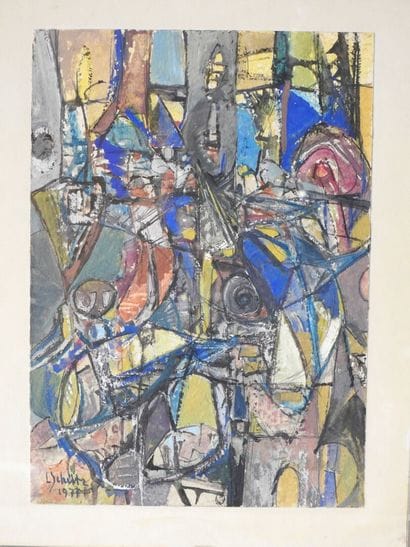 L.SCHUTZ - XXeme
Composition abstraite
Techniques...
