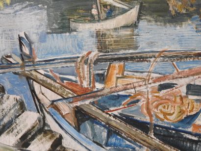 Ondine MAGNARD VLAICH (1904-1968) 
Le port...