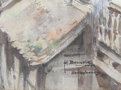 Henri BOUVRIE (1896-1973)
Le vieux Strasbourg
Aquarelle,...