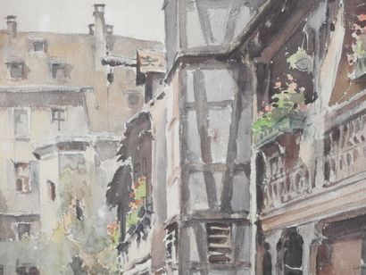 Henri BOUVRIE (1896-1973)
Le vieux Strasbourg
Aquarelle,...