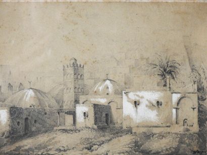 WANGER - XIXeme
Vue orientaliste
Graphite...