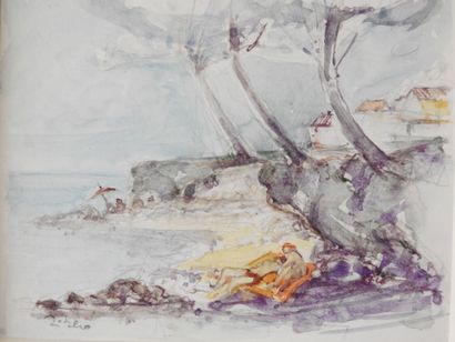 LIBERO - XXeme
La sieste sous les pins.
Aquarelle,...