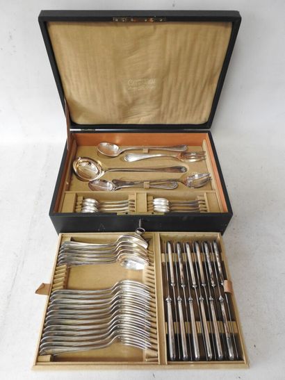 CHRISTOFLE
Set of silver-plated shell-shaped...