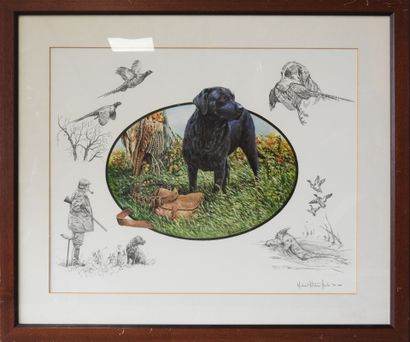 Michael KITCHEN-HURLE (born 1941)
Black labrador
Color...