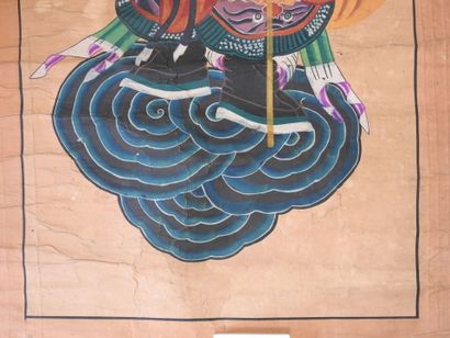 CHINE
Le guerrier aux trois yeux
Gouache...