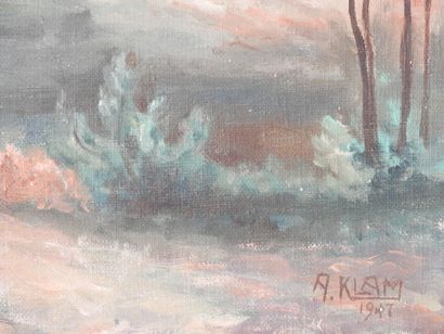 A. KLAM - XXeme
Bord de plage
Huile sur toile
Signée...