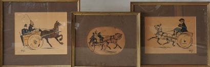 Edmond GROS (1864-1933)
Attelages
Lot de...