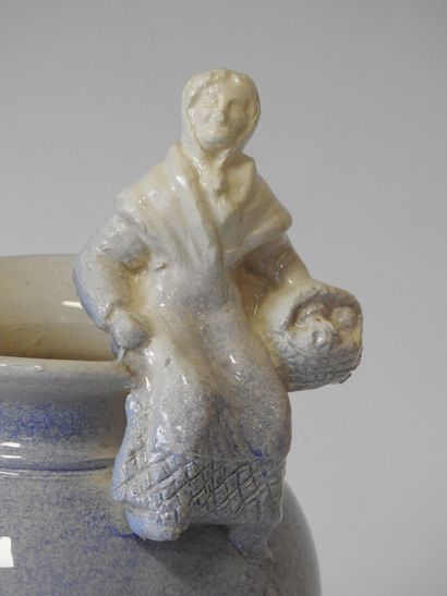 20th century work
Earthenware vase, body...