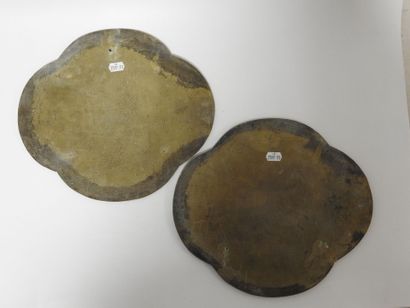 INDOCHINE - XIXeme
Paire de plaques ornementales...