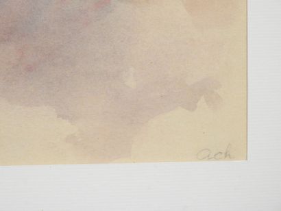 École FRANCAISE - XXeme
Le chemin creux.
Aquarelle....