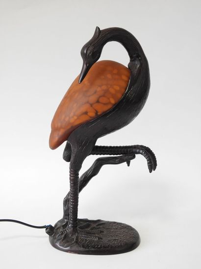 Modern work
Stilt-walker night-light in bronze...