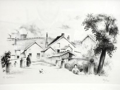 Robert LOTIRON (1886-1966)
Le village
Lithographie....