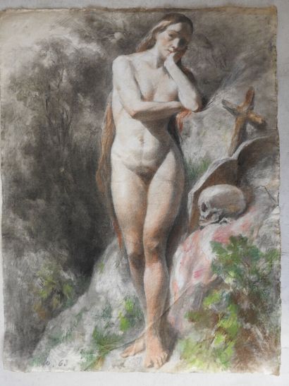 Louis HERSENT (1777-1860)
Set of 4 nude studies
Charcoal,...