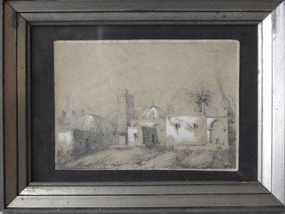 WANGER - XIXeme
Vue orientaliste
Graphite...