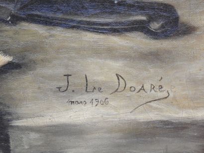 J. LE DOARE - Début XXeme
Nature morte au...