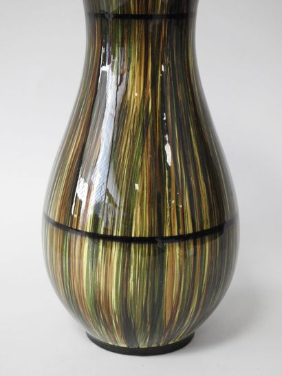 SAINT CLEMENT
Earthenware baluster vase with...