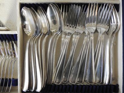 J. PERRIN
Art Deco style silver-plated silverware...