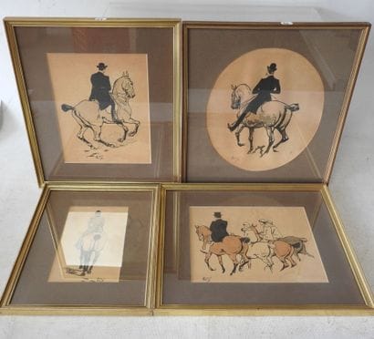 Edmond GROS (1864-1933)
Personnages à cheval...