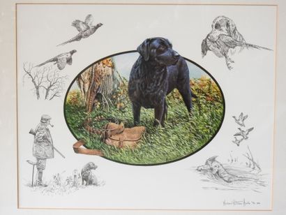 Michael KITCHEN-HURLE (born 1941)
Black labrador
Color...