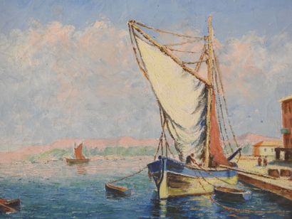 G. André JALOOT - XXeme
Vue de Saint-Tropez
Huile...