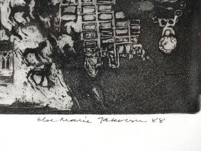 Else-Marie JAKOBSEN (1927-2012)
Composition.
Aquatinte.
Titrée,...