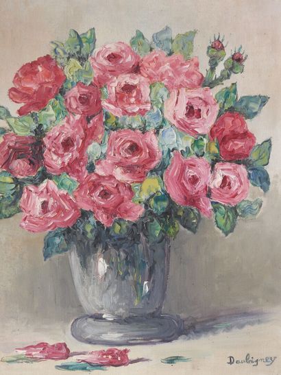 DAUBIGNEY
Bouquet de rose
Oil on canvas
Signed...