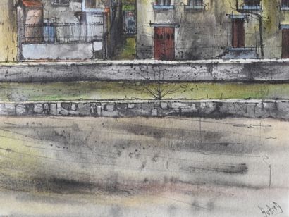 Patrick SUBIAS (né en 1951)
Vue de Montargis
Aquarelle,...