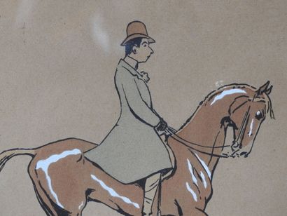 Edmond GROS (1864-1933)
Jeune homme à cheval...
