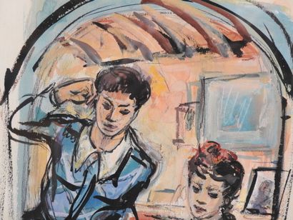 Émilien DUFOUR (1894-1975)
Couple dans un...
