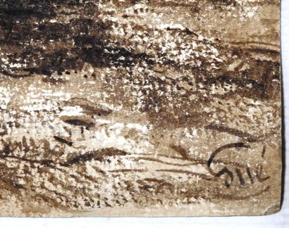 Ecole XIXeme
Etude de lion.
Crayon sur papier.
17...