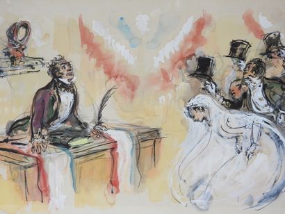 Émilien DUFOUR (1896-1975)
The Mayor's party
Watercolor...