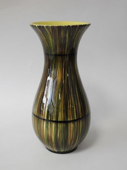 SAINT CLEMENT
Earthenware baluster vase with...