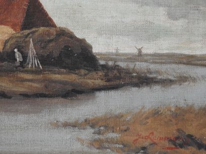J. LAMMERY
Les moulins à vent.
Huile sur...