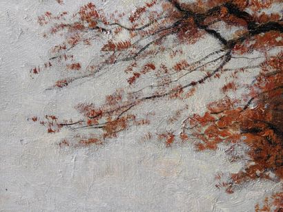 École de L'EST
Bûcherons découpant un arbre.
Huile...