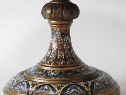 Circular alabaster bowl on pedestal with...