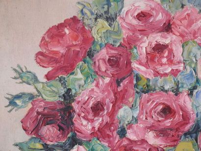 DAUBIGNEY
Bouquet de rose
Oil on canvas
Signed...