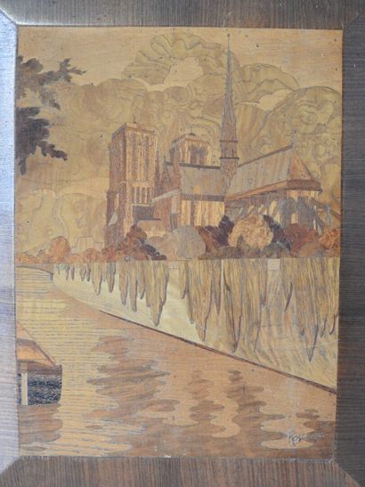ROSENAY
Notre Dame de Paris
Inlaid painting
Signed...