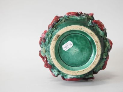 SCHNEIDER
Vase en faïence à col évasé, couverte...