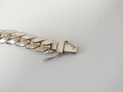 Collier mailles plates en argent 925 poinçon...