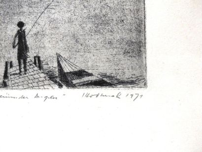 Horst SKODLERRAK (1920-2001)
Scène de pêches.
Eau-forte....
