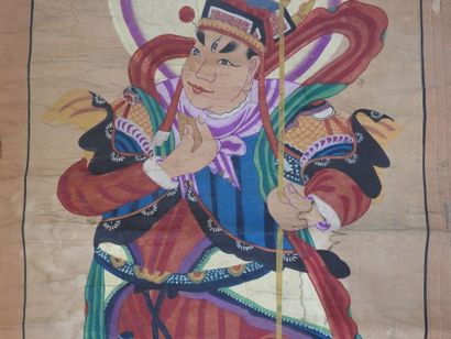 CHINE
Le guerrier aux trois yeux
Gouache...