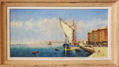 G. André JALOOT - XXeme
Vue de Saint-Tropez
Huile...