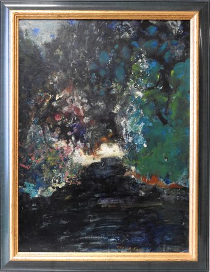 Pierre GARCIA-FONS (1928-2016)
Ruisseau bleu.
Huile...