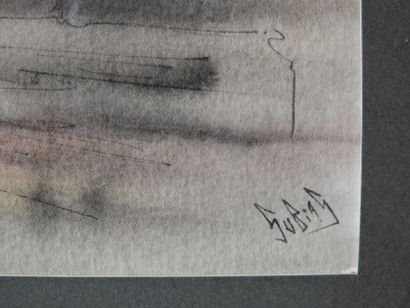 Patrick SUBIAS (né en 1951)
Vue de Montargis
Aquarelle,...