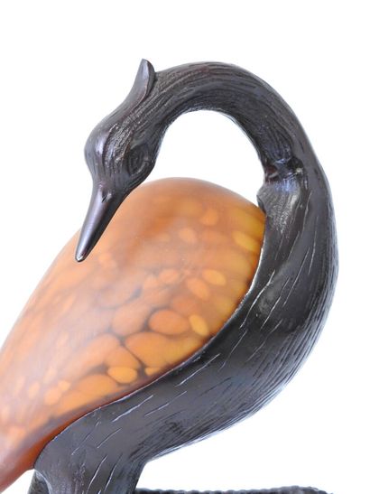 Modern work
Stilt-walker night-light in bronze...