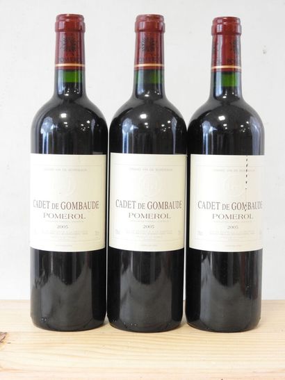 3 bottles
Cadet de Gombaude, Pomerol, 2005....